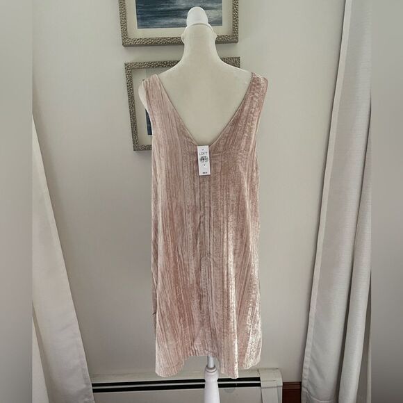 Loft NWT sleeveless v neck crushed velvet swing dress size 8 - Picture 9 of 13